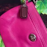 Coach Authentic  Clutch Wristlet Hot Pink Fuchsia Pebbled Leather 8x5 Photo 1