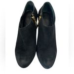 Diane Von Furstenberg DVF Suede Black Women's Heeled platform booties Shoes Size 7 Photo 2