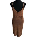 Aerie Sleeveless Crochet Knit Cover Up Mini Dress Medium Women’s Brown Photo 1