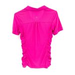Athleta  Birdie Ruched Short Sleeve Polo Golf UPF Athletic Top Preppy VNeck Photo 4