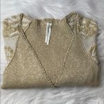 Anthropologie  Beige and Cream Lace Knit Sweater Photo 12