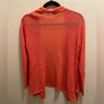 J.Jill Women's Coral Linen Blend Open Front Long Knit Lightweight Cardigan Photo 4