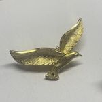 Dove Lot Of 2 Pretty Costume Brooch / Pin Gold Tone - Cardinal / Bird Photo 5