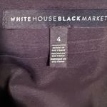 White House | Black Market  Black Skirt Front & Waist Leather Trim Accent Size 4 Photo 4