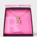 A New Day  NWT 14K Gold Dipped Twisted Bubble Initial Necklace "R" Photo 0