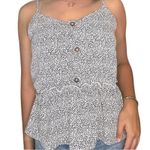 Sienna Sky  Animal Print Peplum Henley Tank Top Small Excellent Pre-Owned Photo 11
