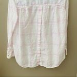 Free People  No Limits Plaid Linen Shirt White/Pink Sz XS Photo 7