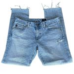 AG Denim Distressed Raw Hem Ankle Jeans Blue Size 27 Photo 7