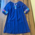 Pioneer Woman Dress Medium Navy Blue Embroidered Detail Bohemian Casual Photo 0