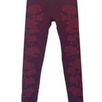 Fabletics  Seamless Floral Rosette Legging Women’s Size Small burgundy maroon Photo 6