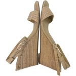 Joie  Women's 8.5 Square Toe Wedge Block Heel Woven Coastal Sandal Beach Vacation Photo 6