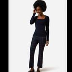 Ecru New Metropolitan Pull On Flare Crop Pant in Multicolor Windowpane Size 2 Photo 3