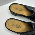 Naot Black Leather Mules 41 Decorative floral embroidered Stitching Size 10 Photo 2