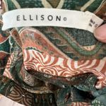 Ellison  Semi Sheer Patchwork Print Maxi Dress Multicolor Long Sleeve Casual S Photo 5