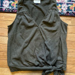 Universal Threads Universal Thread Textured Sleeveless Tie Hem Tank Top V Neck Womens Medium Photo 0