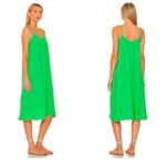 Nation Ltd  Adele Midi Dress Gauzy Cotton Relaxed Summer Lime Green size M Photo 1