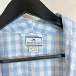 PETITE PLUME Gingham Cotton Robe in Light Blue Gingham Size Medium Photo 3