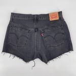 Levi's Levi’s 501 Original Fit High Rise Shorts Women Size 30 Black Cutoff Denim Button Photo 2