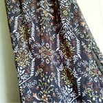 Dex Blue Brown Floral Strappy Wrap Maxi Dress S White Photo 4