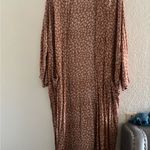 Cathy Jean   kimono Long Sleeve Floral Dress - Brown Photo 1