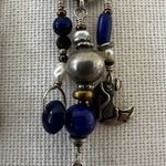 Vintage Sterling Silver Kitty Cat Chandelier Earrings Photo 3