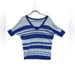 Gap Blue and White Striped Top Photo 6