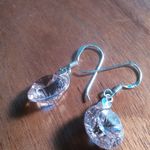 Simulated Pink Diamond Sterling Silver Dangle Earrings Photo 5