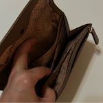 B. Makowsky leather wallet, taupe with rose gold chain accent 8”x4” Tan Photo 8