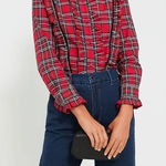 Tuckernuck  Red Plaid‎ Royal Stewart Tartan Ruffle Reagan Button Size XXL Photo 0