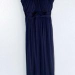 Birdy Grey  Kiko Grecian Halter Dress Navy Sz Medium Photo 2