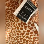 SheIn Cream & Orange Ditsy Floral Long-Sleeve Square Neck Mini Dress - S Photo 10