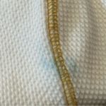 Free People  Women’s Size XS White Gold Zipper Cuff Thermal Crewneck Top Shirt Photo 12