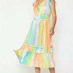 Current Air  Sereia Rainbow Painterly Midi Dress Photo 1