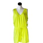 Calvin Klein NWT Women's Short Sleeve Logo Romper Neon Green XL Photo 1