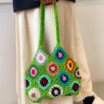 Handmade Crochet Bag Green Photo 4