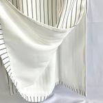 Foxiedox New Striped Criss Cross Bodice Slit Hem Flared Leg Jumpsuit White Black Photo 9