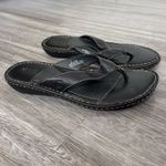 Baltic Born Born Women Leather Sandals Size 8 Thong Slip On Black Flip Flops Boho Minimalist Photo 2