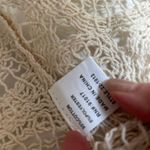 Solitaire  Crochet Puff Sleeve Top Ivory L Photo 3