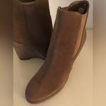 Michael Kors women chestnut brown platform wedge boots US 7.5 Photo 1