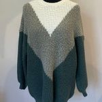 Forever 21 Colorblock Knit Sweater - Greens oversized small Photo 0