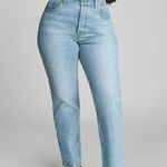 Everlane  High Rise The Curvy Cheeky Straight Leg Crop Jeans Medium Wash Blue 25 Photo 0
