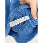 Free People  Sweater Womens Medium Turtleneck Sleeveless Blue Rib Knit FP Beach Photo 3
