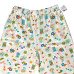 Midnight sky  White Orange Linen Blend Wide Leg Elastic Waist Pants sz L NEW Tags Photo 8