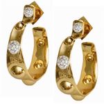 Alexis Bittar New   Gold and Silver Women's Hoop Earrings Photo 0