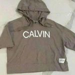 Calvin Klein Logo Cropped Performance Short Sleeve Hoodie Women’s Size Small Photo 0