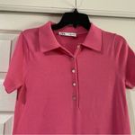 ZARA  Women's Basic Short Sleeve Short Knit Polo Dress Pink XS Photo 3