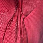 ASOS  burgundy short sleeve ribbed sweater wrap dress size 10 Photo 5