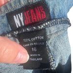 NY Jeans Vintage Cotton Denim Jean Midi Skirt Front Slit Size 16 Y2K Photo 3