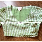 Cinq à Sept  Flora crop Top green checkered size XS Photo 2