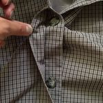 Brooks Brothers Vintage blue plaid long cotton blend trench coat, size medium Photo 6